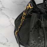 Chanel Triple Coco Caviar Drawstring Bag