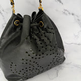 Chanel Triple Coco Caviar Drawstring Bag