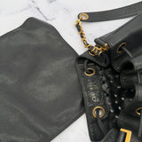 Chanel Triple Coco Caviar Drawstring Bag