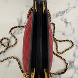 Chanel CC  Matelasse Shoulder Bag in Red and Navy