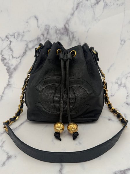 Chanel Caviar Decacoco Drawstring Bag