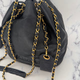 Rare Chanel Gabrielle Bucket Bag in Navy