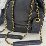 Rare Chanel Gabrielle Bucket Bag in Navy