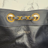 Rare Chanel Gabrielle Bucket Bag in Navy