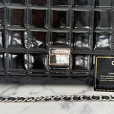 Chanel Patent Choco Bar with Dual Logo