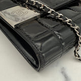 Chanel Patent Choco Bar with Dual Logo