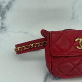 Chanel Matelasse Belt Bag in Red