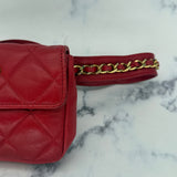 Chanel Matelasse Belt Bag in Red