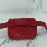 Chanel Matelasse Belt Bag in Red