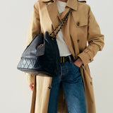 Rare Chanel Gabrielle Bucket Bag in Navy