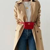 Chanel Matelasse Belt Bag in Red