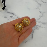 Chanel CC Pearl Earrings