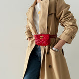 Chanel Matelasse Belt Bag in Red
