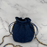 Rare Chanel Coco Mark Mini Drawstring Bag