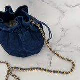 Rare Chanel Coco Mark Mini Drawstring Bag