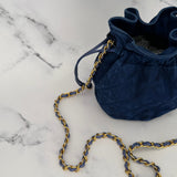 Rare Chanel Coco Mark Mini Drawstring Bag