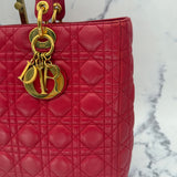 Dior Large Lady Dior in Red