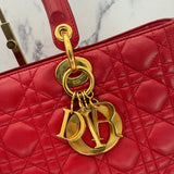 Dior Large Lady Dior in Red