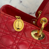 Dior Large Lady Dior in Red