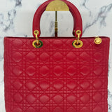 Dior Large Lady Dior in Red
