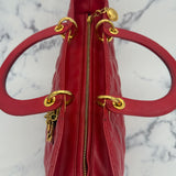 Dior Large Lady Dior in Red
