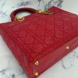 Dior Large Lady Dior in Red