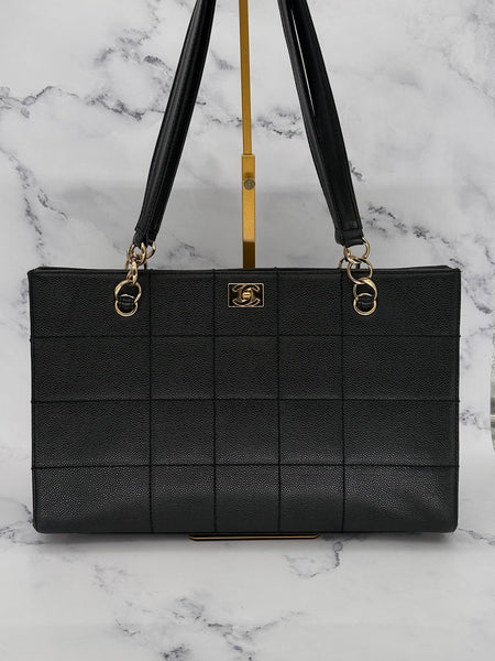 Chanel Caviar Chocolate Bar Tote Bag