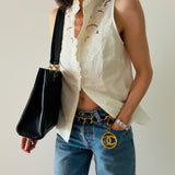 Chanel Caviar Chocolate Bar Tote Bag