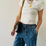 Rare Chanel Coco Mark Double Chain Bag