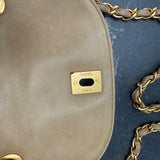 Rare Chanel Turnlock Crossbody Bag in Beige