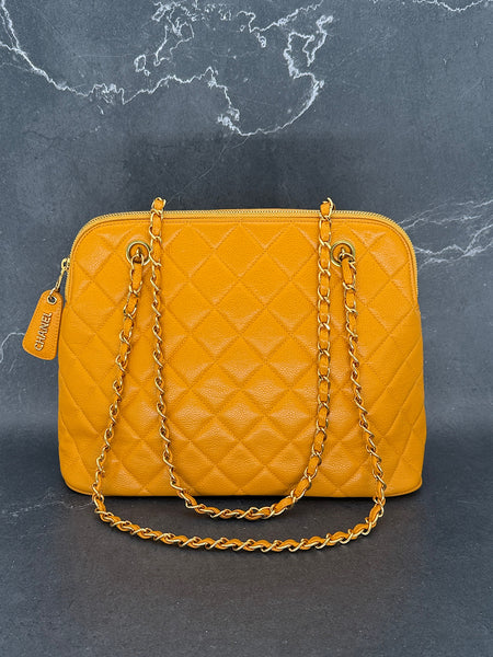 Rare Chanel Coco Mark Caviar Shoulder Bag