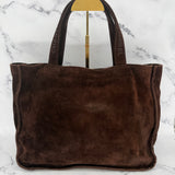 Chanel Chocolate Brown Suede Shopper
