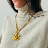 Chanel CC Matelasse Necklace