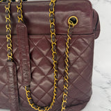Chanel CC Matelasse Tote in Rare Burgundy