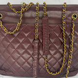Chanel CC Matelasse Tote in Rare Burgundy