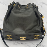 Chanel Triple Coco Drawstring Bag