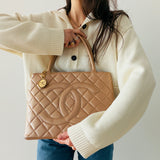 Rare Chanel Médallion in Pearl Gold