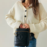 Chanel Vintage Caviar Vanity Case