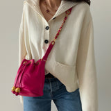 Rare Chanel Decacoco Mini Drawstring Bag in Pink