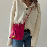 Rare Chanel Decacoco Mini Drawstring Bag in Pink
