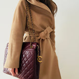 Chanel CC Matelasse Tote in Rare Burgundy
