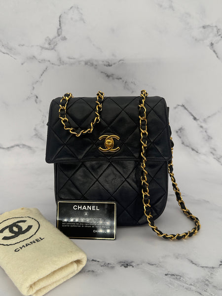 Chanel Turnlock Crossbody Bag in Navy