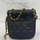 Chanel Turnlock Crossbody Bag in Navy