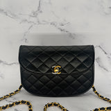 Chanel Lambskin Paris Half Moon Bag