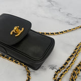 Chanel Turnlock Mini Bag in Caviar
