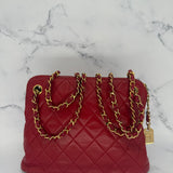 Chanel Matelasse Shoulder Bag in Red