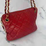 Chanel Matelasse Shoulder Bag in Red