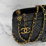 Chanel CC Double Chain Bag in Navy