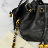 Chanel Deacoco Drawstring Bag in Caviar