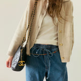 Chanel CC Double Chain Bag in Navy